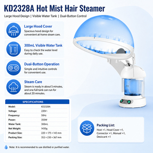 เครื่องอบไอน้ำหน้าและผม KD2328A 2-in-1 พร้อมโอโซนและไอออน  ปรับระดับหัวฉีดได้ สำหรับใช้ในบ้าน สปา และร้านเสริมสวย รับผลิตแบบ OEM ODM - Product Image 1