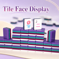 Jeu de Mahjong Américain 166 Tuiles en Acrylique Violet avec Logo Personnalisé, Impression Intérieure 4 Couches, NMJL Std 30mm, Cadeau de Voyage, Vente Directe Usine