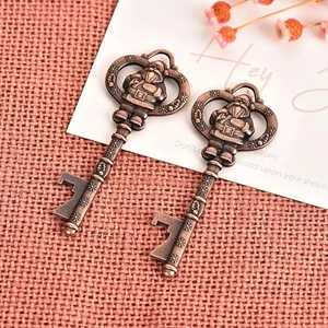 I-0080 Wholesale Antique Gold Silver Plated Metal <strong>Santa</strong> <strong>Key</strong> Christmas Decoration Supplies <strong>Santa</strong> Magic <strong>Key</strong> for Christmas Gifts - Product Image 6
