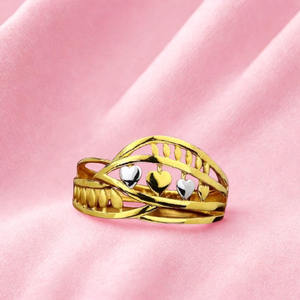 Anillo de diseño de corazón de oro de lujo para mujer, joyería fina, elegante regalo de aniversario de boda - Product Image 3