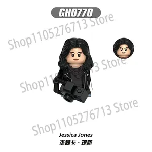 Set de Figuras de Acción Street Hero, <span class=keywords><strong>Vigilante</strong></span> Enmascarado Rojo y Artista Marcial Puño Amarillo, Bloques de Construcción DIY, Juguete de Regalo para Adultos - Product Image 5