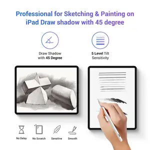 Stylus Pen für Apple Ipad(2018-2022), mit Neigung empfindlichkeit & Palm Rejection & Magnetic Writing/Drawing Ipad Pencil Tablet Pen