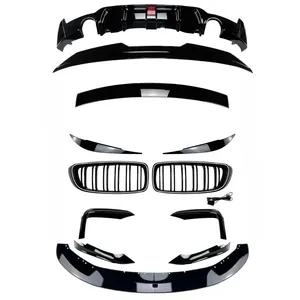 Para BMW Serie 4 F32 F33 F36 M Sport 2014-2020: Embellecedor de faro antiniebla delantero y trasero, alerón trasero y de techo F32, parrilla de ceja y deflectores de viento. - Product Image 6
