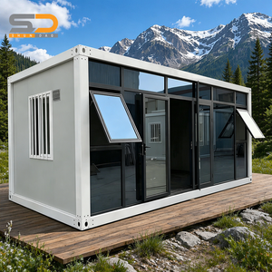 Maison pliante mobile extensible, conteneur habitable préfabriqué avec certificat CE, fourni par l'usine - Product Image 1