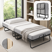 Canapé-lit pliant multifonctionnel moderne de haute qualité avec structure métallique pour hôtel, appartement, hôpital, école