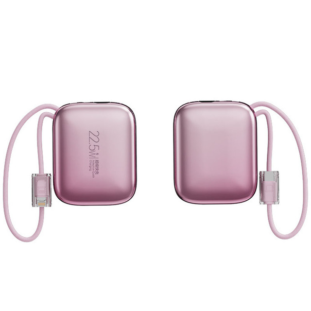 20000mAh Mini Portable Power Bank, 22.5W Fast Charging, Large Capacity with Smart Digital Display and Built-in Cable