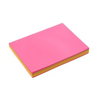 Cahier auto-adhésif fluorescent de haute qualité Notes autocollantes en papier de couleur unie Simple pour le bureau ou l'école pour les cadeaux