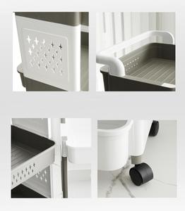Carrito Rodante Multiusos de Plástico con 3 Niveles, Estante de Almacenamiento Móvil para Cocina, Baño y Sala de Estar - Product Image 4