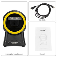 Lecteur de codes-barres omnidirectionnel de bureau à plat NETUM 2D mains libres pour codes QR et PDF417 pour le commerce de détail NT-2055M