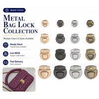 Ensemble d'accessoires de sécurité en alliage de zinc pour sacs : Serrure à torsion, loquet à mortaise de haute qualité pour sacs à main et pièces de bricolage