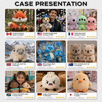 Poupée en peluche personnalisée Jésus, figurine de personnage sur mesure avec broderie de vêtements et logo