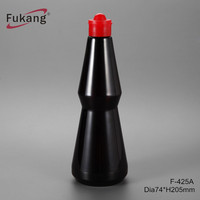 16oz en plastique pour animaux de compagnie sauce aux huîtres et vinaigre bouteille à vendre, en gros POUR ANIMAUX DE COMPAGNIE bouteille conique pour contenir l'huile de cuisson avec couvercle