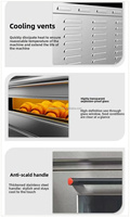 Four à convection commercial à double pont, 220V 50Hz, four rotatif pour boulangerie