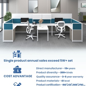 One Stop Modern Coworking Spaces Soundproof Modular Office Cubicle <b>Workstation</b> Desk Office Furniture Table Office <b>Workstations</b> - Product Image 6