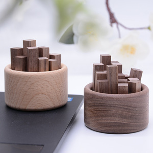 Diffuseur d'arômes en bois de noyer noir, petit support d'huiles essentielles naturelles, diffuseur décoratif en bois pour la maison et la voiture - Product Image 2