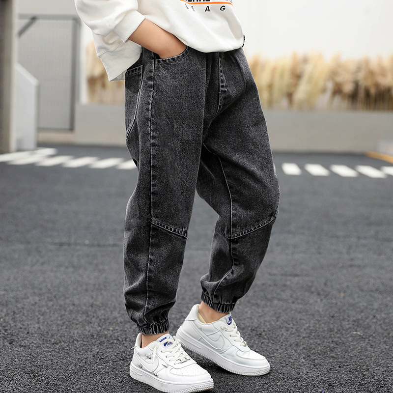 Real flap pocket pants black open off pants