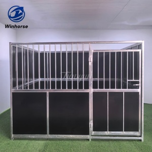 Estábulo Portátil para Cavalos ao Ar Livre Painel Leve de HDPE Estábulos Temporários para Acampamentos e Competições - Product Image 2