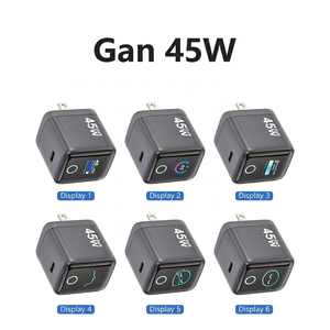 2026 年新品可折叠迷你 GaN 45W USB-C PD3.1 智能显示电源适配器，适用于笔记本电脑和手机 - Product Image 3