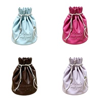 Sac en cuir PU pour tuiles de mahjong roses, sac de rangement personnalisé avec logo, sac à cordon coloré pour jeu de mahjong