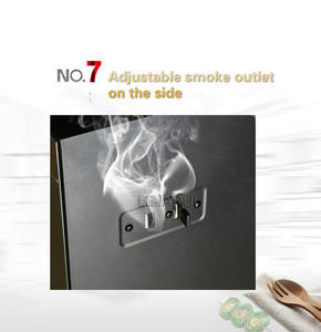 فرن تدخين لحم السمك الصناعي في المنزل ، آلة تدخين لحم الخنزير المقدد واللحم والسجق الكهربائي ، فرن تدخين اللحوم - Product Image 3