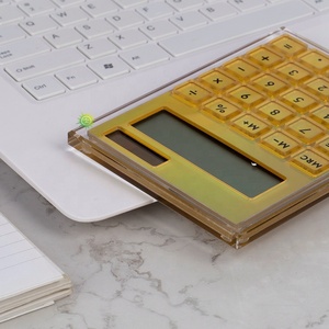 गर्म बिक्री डेस्कटॉप दर्पण सोने सौर ऊर्जा 12 अंक के लिए एक्रिलिक कैलकुलेटर कार्यालय सामान - Product Image 3