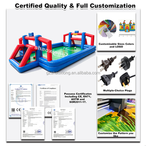Terrain <span class=keywords><strong>de</strong></span> sport gonflable commercial 2-en-1 avec terrain <span class=keywords><strong>de</strong></span> football et panier <span class=keywords><strong>de</strong></span> basket pour fête d'enfants en extérieur - Product Image 3