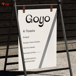Panneau d'affichage VST personnalisé en métal à double face pour trottoir Panneau d'affichage à cadre en A Panneau de menu publicitaire pour tableau noir - Product Image 1