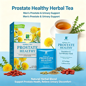 Thé aux herbes pour hommes Wins Town Private Label Prostate Care, soutient la santé urinaire de la prostate, complément à base de pissenlit, 20 sachets de thé. - Product Image 1