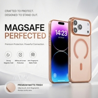 Coque fine en acrylique mat pour iPhone 17 Pro Max, magnétique, électroplaquée, toucher soyeux, anti-traces de doigts, protection antichoc premium