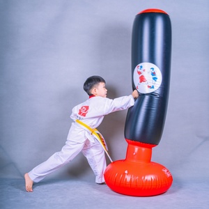 Saco de boxeo inflable de PVC grueso Tiger para niños, equipo de boxeo de pie, saco de boxeo pesado. - Product Image 2