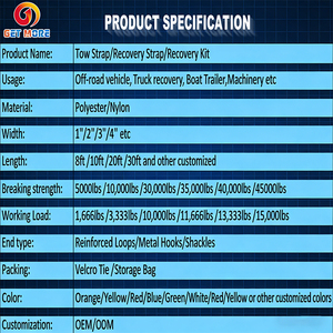 حزام السحب التمويه واجب ثقيل ، رطل كسر قوة لسحب الانتعاش - Product Image 6