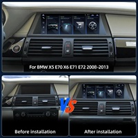 Autoradio 8,8 pouces pour BMW X5 E70 X6 E71 E72, mise à niveau de l'écran avec CarPlay Android Auto 2008-2013, système CCC/CIC