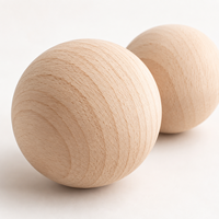 Boules en bois de hêtre de 15 cm, sphères non finies pour artisanat, 2 pièces, pour la peinture des enfants, bricolage, OEM personnalisé