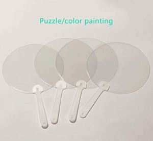 Mini-ventilateurs Kpop transparents en plastique personnalisés et éventails mignons avec support de main, éventail transparent imprimé sur mesure - Product Image 3