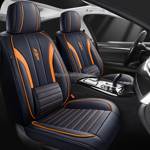 Fundas <span class=keywords><strong>de</strong></span> Asiento <span class=keywords><strong>de</strong></span> Coche Vitality Orange, Cuero Nappa Transpirable, Soporte Lumbar, Ajuste Universal para Todas las Estaciones, para Kia Forte 2018-2025 - Product Image 1