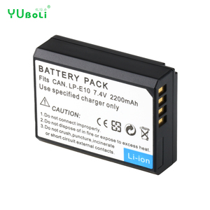 Batería de Cámara Digital de Alta Calidad de 2200 mAh LP-E10 para <span class=keywords><strong>Canon</strong></span> <span class=keywords><strong>EOS</strong></span> 1100D <span class=keywords><strong>1200D</strong></span> 1300D, Batería Recargable de Iones de Litio - Product Image 1