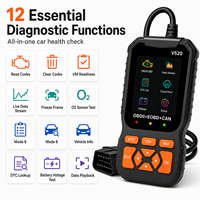 Lecteur de Code Moteur OBD2 Premium V520 Rouge 2026 – Outil de Diagnostic Complet