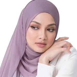 Écharpe pour femmes personnalisé sergé de soie roulé à la main Machine Satin soie nouvelle mode imprimé foulard musulman Hijab pour écharpe pour femmes - Product Image 3