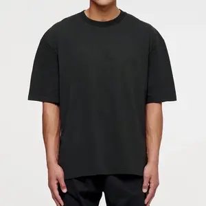 도매 주문 로고 grapihc 우수한 거리 착용 280gsm 하락 어깨 T-셔츠 특대 반 소매 남자의 티셔츠