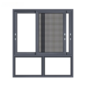 Finestra Scorrevole in Lega di Alluminio dal Design Moderno con Taglio Termico, Vetro Insonorizzato <span class=keywords><strong>e</strong></span> Impermeabile, Zanzariera per Casa - Product Image 3