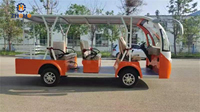 Bus électrique à double étage à prix d'usine, mini-bus touristique à toit ouvert pour parcs d'attractions et visites de ville