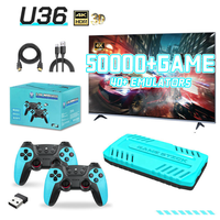 Manette de jeu U36 2,4 GHz, prise en charge de 128 Go, plus de 50 000 jeux, 40 émulateurs, moteur de vibration double 4K, manette de jeu sans fil pour jeux TV à domicile