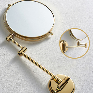 <span class=keywords><strong>Led</strong></span> trang điểm gương kính thiên văn gấp vàng Tường gương xoay Stretchable Chiều dài Rose Gold phòng tắm Vanity <span class=keywords><strong>Led</strong></span> Gương Vòng - Product Image 5