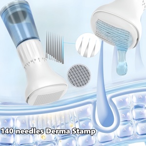 Nouvel applicateur de sérum capillaire EMS en plastique à 140 aiguilles, réglable de 0 à 3,0 mm de longueur, pour le cuir chevelu et le visage, avec flacon de sérum - Product Image 1