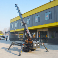Fabrika Fiyatlı İnşaat Teleskopik Portatif Örümcek Vinç Katlanabilir Kaldırma Hidrolik Ayaklı Paletli Mobil Mini Vinç