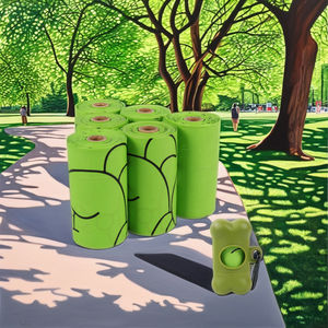 맞춤형 색상 생분해성 애완 동물 똥 가방 퇴비성 개 쓰레기 가정용 똥 가방 - Product Image 4