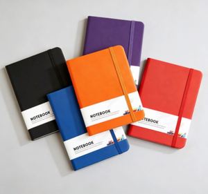 Carnet de notes personnalisé en cuir PU à couverture rigide avec pages lignées et points, agenda 2026, journal, cadeau - Product Image 1