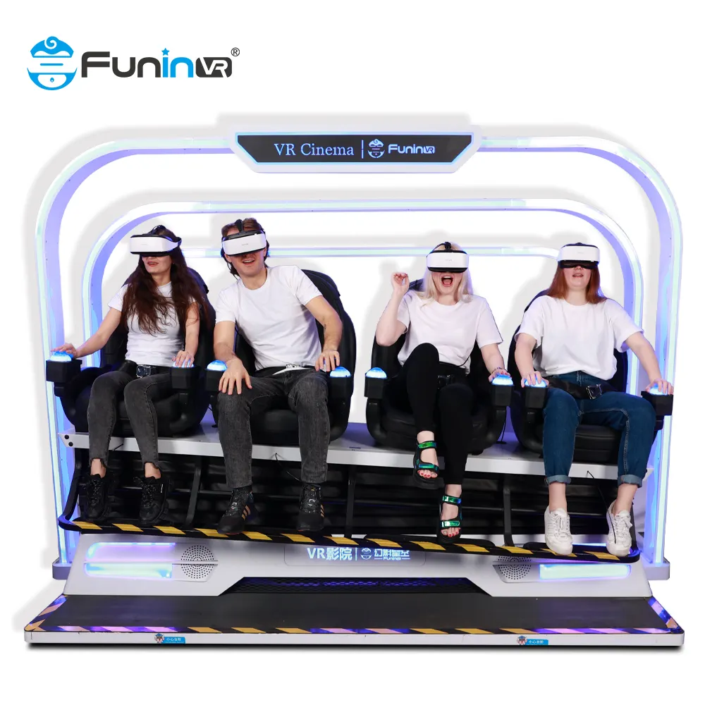 FuninVR NEW 4 seat VR cinema virtual reality 9d vr 5D movie cinema in Canton Fair