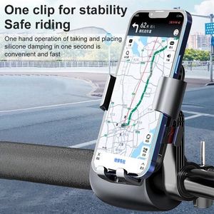Supporto per Telefono da Bicicletta con Rotazione a 360 <span class=keywords><strong>Gradi</strong></span>, Montaggio sul Manubrio con Fascia in Silicone per Cellulari - Product Image 6