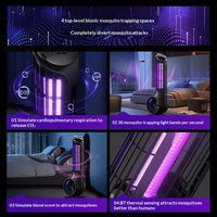 Lampe anti-moustiques électrique à LED, rechargeable par USB-C, piège à insectes UV pour usage domestique